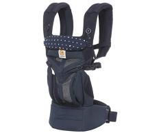 Ergobaby Porte Bebe Ergonomique et Physiologique pour Nouveau né, Omni 360 Cool Air Star Struck, Multiposition Dorsale et Ventral