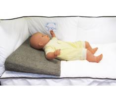 Plan incliné en tissu éponge Chocolat déhoussable pour lit bébé