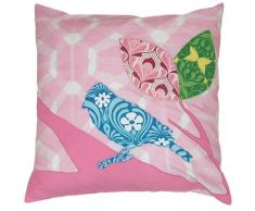 Taftan Housse de coussin oiseau (50 x 50 cm) - Rose