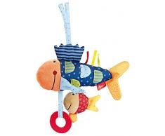sigikid 40104, fille et garçon, peluche d’activités poisson, multicolore