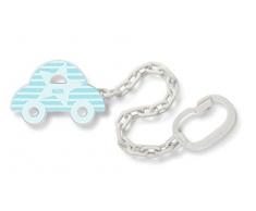 Nuk 10256408 Attache Tétine avec clip - Sans BPA, Bleu clair