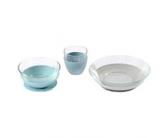 BÉABA & Duralex, Coffret Repas Enfant en Verre, Assiette, Bol, Verre avec Ventouse Silicone, Ergonomique, Evolutif, Sain, Durable, Made in France, Jungle