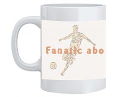 Feel Good Art Mug en céramique football Player Design Typographie moderne (automne Tones)