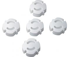 Olympia Lot de 5 Cache Prises Blancs Sécurité Enfant Electricité Blanc