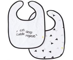Little limonade Bavoir étanche, bavoir étanche Velcroeat veille Cuddle/triangle Noir (2Pack), bavoir étanche Velcroeat veille Cuddle/triangle Noir (2Pack), DE
