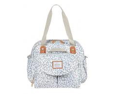 BÉABA, Sac à Langer Genève II, Modulable, Grande contenance, Rangements multiples, Pochette avant amovible, Matelas à langer, Pochette repas isotherme, Système attache poussettes, Cherry Blossom