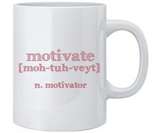 Feel Good Art brillant Mug en céramique Motif typographie moderne pour la maison ou le bureau de la collection Motivation Tons (Framboise)