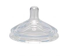 NIP FIRST MOMENTS: Tétine rond à col large en silicone souple, taille L (trou daspiration débit rapide), 1 pièce