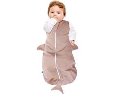 Gigoteuse demmaillotage multi-usage, 100% coton, Gigoteuse bébé de voyage, Taille S: 0-3 mois / 3-6 kg, Nid dange naissance désigné en forme de animal, colour: Taupe