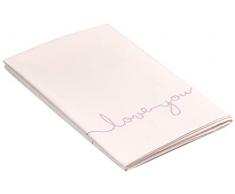 Jollein Housse de couette et taie doreiller, drap 120 x 150 cm Love You Lilas, 120 x 150 cm Planche Love You Lilas, DE