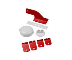 Oskö Sécurité Domestique Bloque Double Portes Adhésif Blanc