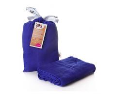 Easy enfants idées bmb12 TVAC80020 A Bambou Serviette à langer pour pucken, wickeln ou comme Tapis, Puck Chiffon bleu 120 x 120 cm