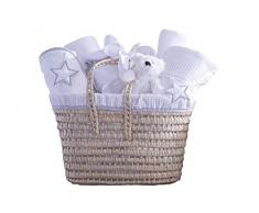 Clair de Lune Ensemble de couffin avec doublure argentée Blanc