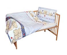 cosing 332–019–147 Enfant Parure de lit coton 2 pièces – Deux ours, gris