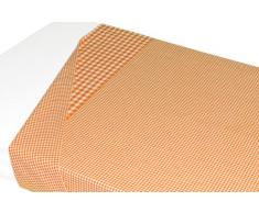 Taftan Drap de Lit Vichy orange (120 x 150 cm) - Orange