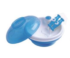 dBb Remond Assiette Garde au Chaud + Couverts - Fourchette + Cuillère - Bleu