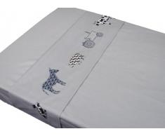 Taftan Drap Animaux de la ferme gris (100 x 80 cm) - Gris