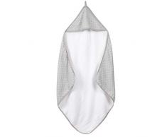 Baumann Roba GmbH 306120G227 Lil Planet Serviette à capuche pour bébé en tissu éponge et mousseline Gris argenté 80 x 80 cm