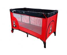 cosing C suspendu de 0141r Adam Lit de voyage avec matelas pour nouveau-né – Zebra, rouge