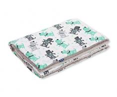 Pepi Leti 685843716495 Couverture en peluche pour chien Minky Gris clair 100 x 75 cm