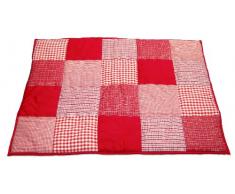 Taftan Tapis de jeu Patchwork rouge (100 x 80 cm) - Rouge