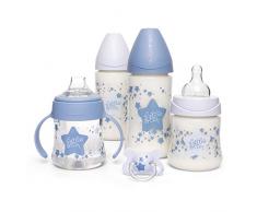 Suavinex Coffret My Essentials Etoile Bleu 1 Sucette 2/4 m + 2 Biberons 270 ml + 1 Biberon 150 ml + 1 Tasse à Boire 150 ml