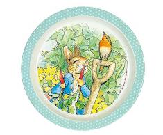 Pierre Lapin Assiette pour Bébé Vert/Multicolore