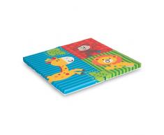 Hauck Sleeper SQ, Matelas pour Parc 90 x 90 cm, Épaisseur 6 cm, Matelas Pliant en 2 Parties, Tapid d’Éveil, Matériaux Respirants, Sac de Transport Inclus, Jungle Fun