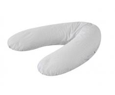 Träumeland T040130 Geo Coussin dallaitement avec housse en coton et rembourrage fin et silencieux Gris 190 cm