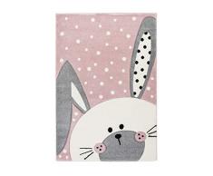 Lalee Tapis Amigo 324 Pink 100% PP-Heatset-Frisée 120 x 170, 100% polypropylène, Rose, 120x170