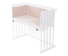 dreamgood Lit Lit dappoint Blanc avec matelas Prime Air et tour de lit bleu/blanc