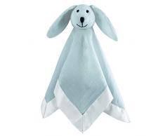 aden by aden + anais doudou lovey, 100% mousseline de coton avec bord en satin, solid winter sky