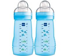 MAM 99957411 Biberon Easy Active 270 ml, Emballage Double pour Garçons, Modèle Assorti