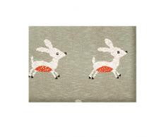 Sevira Kids - Couverture bébé en coton bio - Plaid enfant Tricot - douce - label GOTS - Cadeau naissance - Faon