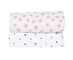 Motherhood Premium Lot de 2 chiffons de protection lavables 100% coton naturel 85 x 110 cm éclaboussure dabricot