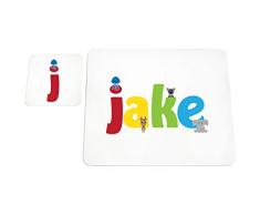 Feel Good Art brillant Set de table et dessous-de-verre pour bébés/bambins (Jake)