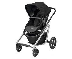 Bébé Confort Lila Poussette Tout terrain, confortable, hamac transformable en couffin, de la naissance à 3 ans et demi, 0 à 15 kg, Nomad Black (noir)