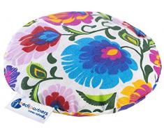 Medi Partners Coussin rond en noyaux de cerises pour bébé 180 g 15 cm 100% coton naturel Multicolore