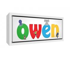 Little Helper Napperon avec Coaster Style Illustratif Coloré avec le Nom de Jeune Garçon Camille