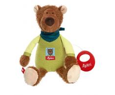 sigikid, Fille et Garçon, Peluche Musicale, Boschel Bear, Marron/Vert, 39021