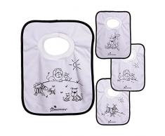 Dreambaby Lot de 4 bavoirs sweat Motif jungle
