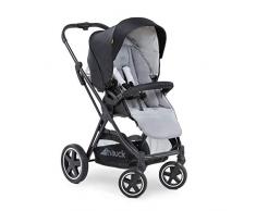 Hauck Mars Poussette jusquà 25 kg avec Couvre Jambes, Siège Reversible, Grand Canopy, Pliable Compacte, Compatible avec Nacelle et Siège Auto Cosi – Noir Gris