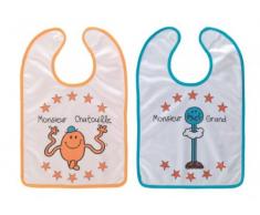 BabyToLove Set 2 Bavoirs Deuxième Age Monsieur Chatouille/Grand