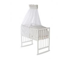 Schardt 09 950 00 02 1/769 multifonction Berceau Vario, hêtre massif, textilie Ice Crystal Blanc