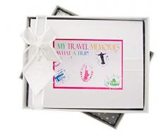 White Cotton Cards NT1S Album photo My Travel Memories Neon Heels