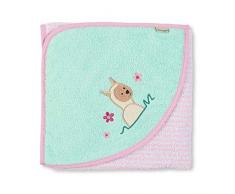 Sterntaler Drap de Bain Zoo Câlin, Lama Lotte, Âge : Dès la naissance, 80 x 80 cm, Rose (fleurs damandier)