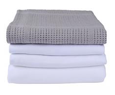 Clair de Lune couffin Feuilles Lit Bébé Ensemble cadeau, gris, 4 pièces