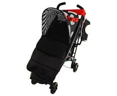 Chancelière/couvre-jambes confortable, compatible avec poussette Koochi Pushmatic, Black Jack