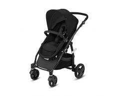 cbx Poussette Combinée 2-en-1 Leotie Flex avec Siège Confort Réversible/Nacelle, Habillage pluie inclus, Dès la Naissance jusquà 15 kg, Smoky Anthracite