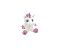 ZASKA ZK50156 Peluche Licorne 15 cm assise Blanc